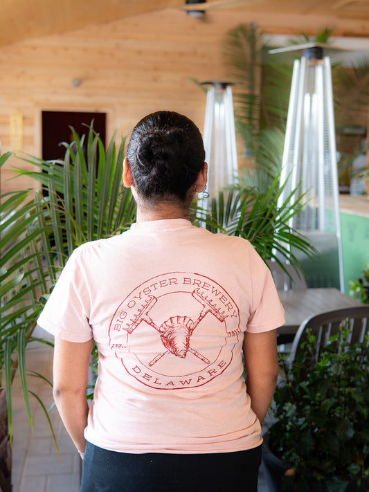 Big Oyster Rake Logo T-shirt - Peachy